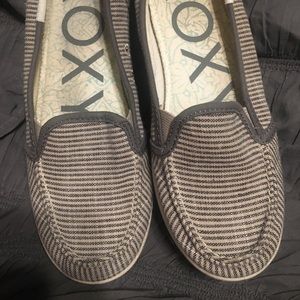 Roxy striped slip on flats 6